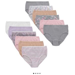Brand New Hanes Assorted Classic Cotton Underwear-Size 12
